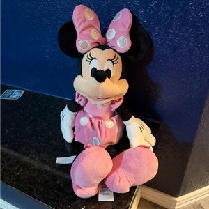 Disney Minnie Mouse Pink Polka Dot Plush